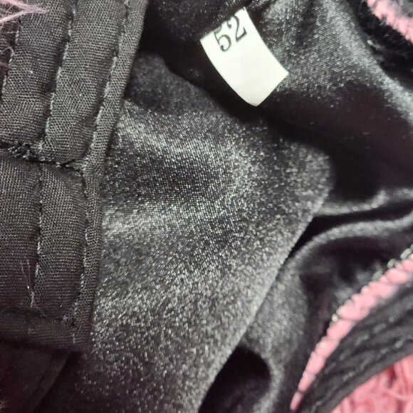 Faux fur pink hat with rabbit ears, 52 size - Picture 2 of 4